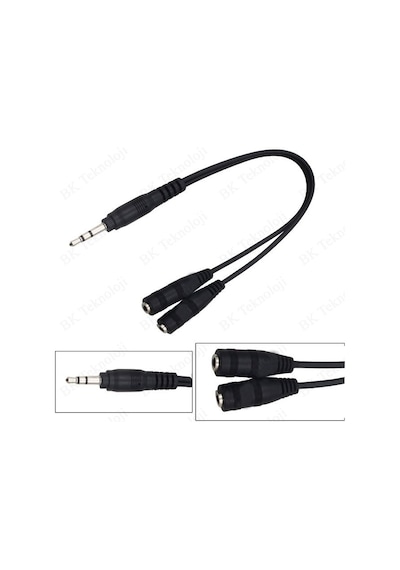3.5mm Stereo Kulaklık Ses Çoklayıcı Y Kablo