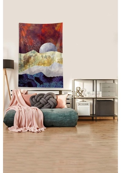 Pelangi Kızıl Ayın Serüveni Leke Tutmaz Kadife Kumaş Duvar Örtüsü Duvar Halısı Tapestry Dwll333, 70 X 100 Diğer