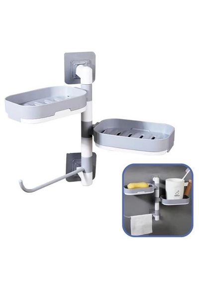 Lunaev Çoklu Sabun Tutucu Fonksiyonel Banyo Sabunluk 12 Izgara