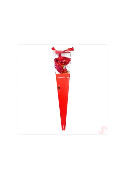 Kutulu Ve Led Işıklı Sonsuzluk Gülü, 35cm - Kırmızı
