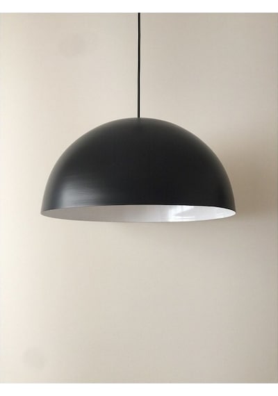 Mylights Siyah  Içi Beyaz 40 Cm Metal Sarkit Avize  Modern Spor A