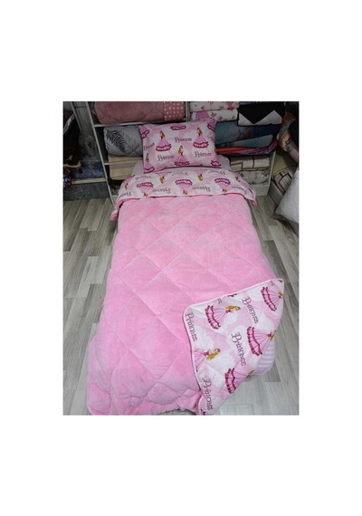 Pembe Prenses Desenli Welsoft Tek Kişilik Yorgan Seti Pembe Pembe