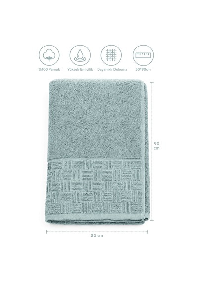 El Yüz Havlusu 50x90 Cm Kısmi Kadife Terra Collection Yeşil