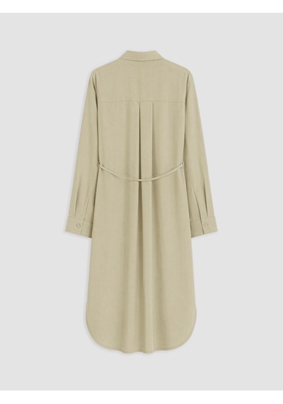 Lcw Everyday Haki Oversize Modal Karışımlı Kadın Gömlek Tunik