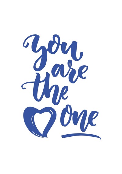 You Are The Pne Sticker 17x17 Cm Mavi