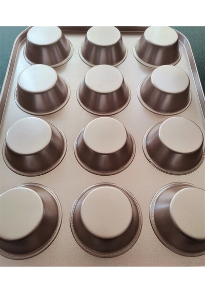 12'li Muffin & Cupcake Kalıbı Teflon Gri Diğer