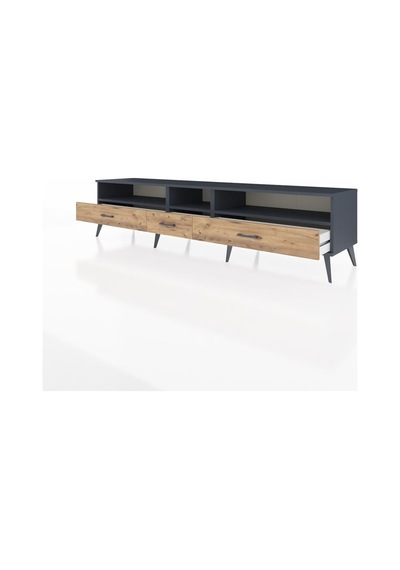Hyperion Tv Ünitesi 3 Raflı 3 Çekmeceli 220x44x51 Antrasit-antrasit/çam Antrasıt/atlas Çam - Antrasıt Hyperion Tv Ünitesi 3 Raflı 3 Çekmeceli 220x44x51 Antrasit-antrasit/çam Antrasıt/atlas Çam - Antrasıt