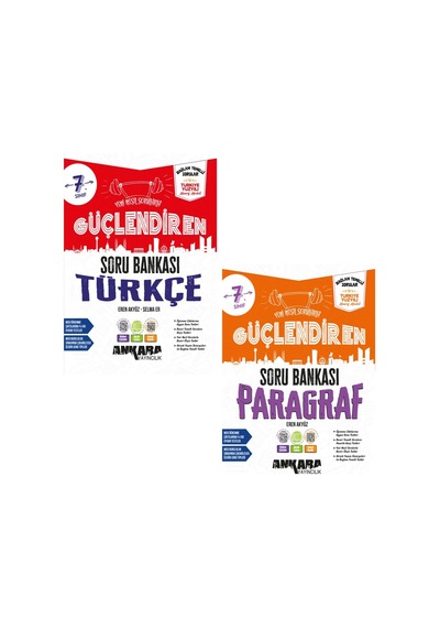 Ankara 2027 7. Sınıf Türkçe + Paragraf Güçlendiren Soru Bankası Seti 2 Kitap Maarif Model