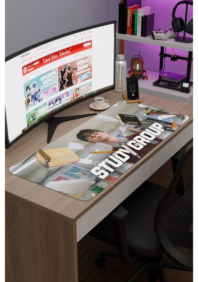Study Group K Drama Kdrama V5 90x40 Xxl Gaming Kauçuk Kaymaz Taban Mouse Pad Fare Altlığı