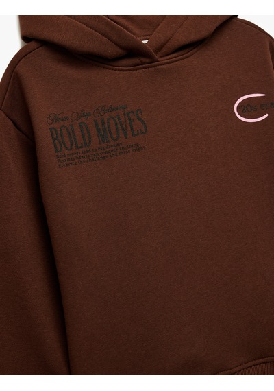 Koton Pamuklu Uzun Kollu Baskılı Oversize Kapşonlu Sweatshirt Kahverengi 6wkg10177ak Kahve Koton Pamuklu Uzun Kollu Baskılı Oversize Kapşonlu Sweatshirt Kahverengi 6wkg10177ak Kahve
