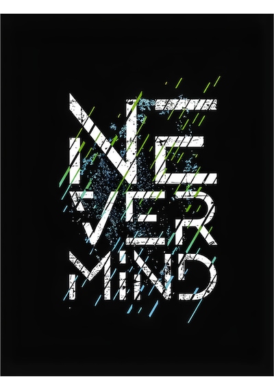 Nevermind Unisex Just The Ön Arka Baskılı Oversize Kapşonlu Sweatshirt 3 I Siyah