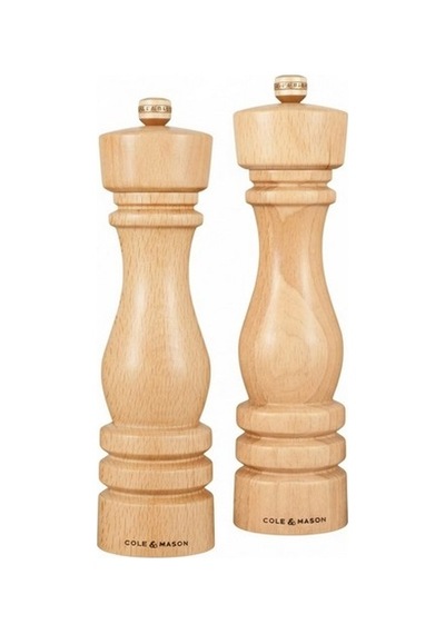 Cole & Mason H233011 Londra Doğal Kayın Tuz Ve Karabiber Değirmenleri 220mm Çok Renkli