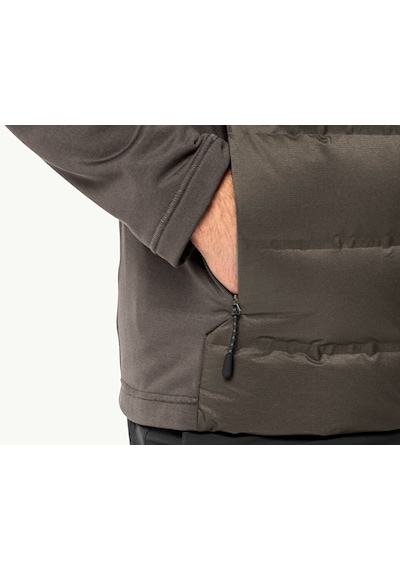 Jack Wolfskin Tasman Down Hybrid M Erkek Outdoor Montu 700 Dolgu Kaz Tüyü 1711411-5719 Kahverengi