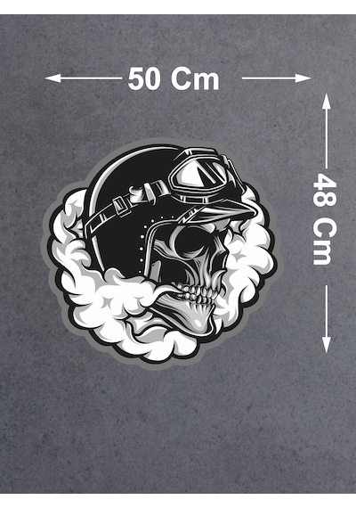 Kaptan Kuru Kafa Sticker - Araba Oto Motosiklet Karavan Sticker - 00015 50x48 Cm