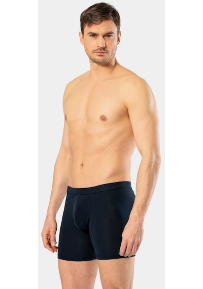 Cacharel Erkek Likralı Uzun Boxer Bel Bantlı 1336/Lacivert 001