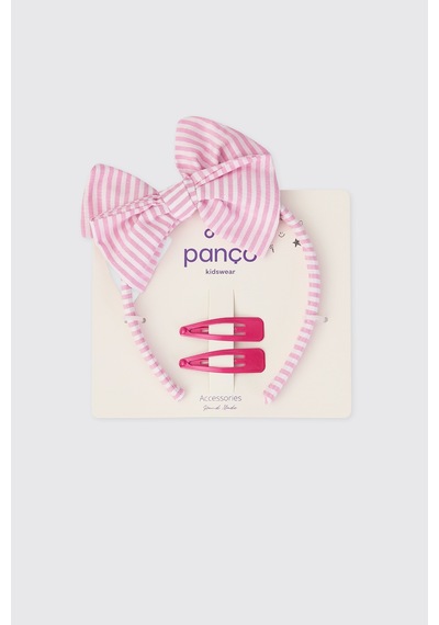 Panço Kız Çocuk Pembe Taç-toka Seti 2612gk09027