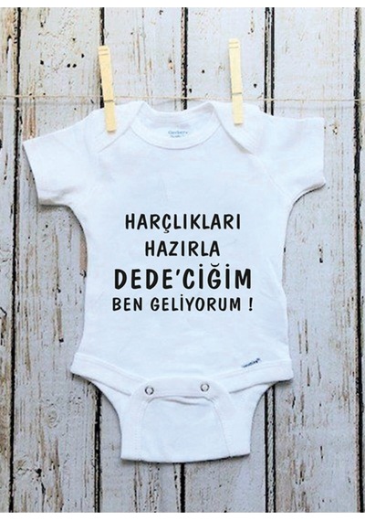 Tuğba Baby Tuğbababy Baby Dedeye Özel Unisex Zıbın - Beyaz