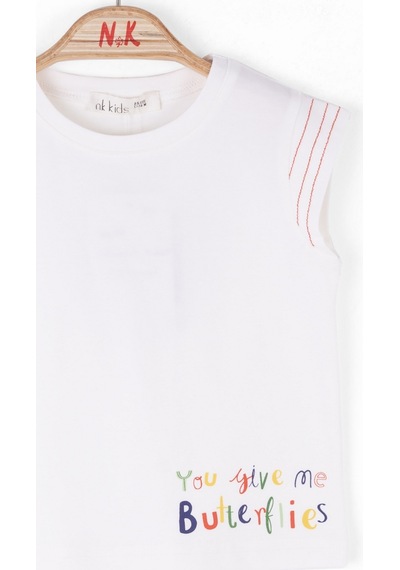 Xo Kids Kız Çocuk Tişort 9ay - 4yaş 38637 Ekru