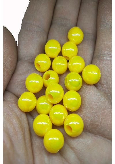 Sazan Dip Yemi Janjan Sarı Boncuk 10 Mm 60 Adet