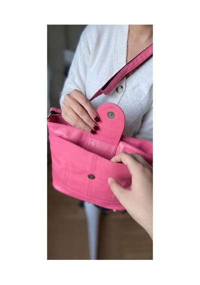 Nahitatyana Hakiki Deri Kadın Askılı Omuz Ve Çapraz Çanta Pembe - 665881851 Pembe
