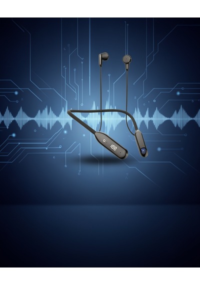 Kablolu Boyun Askılı Dijital Göstergeli Bluetooth Kulaklık Slicer