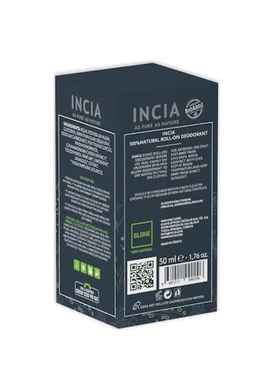 %100 Doğal Roll On Deodorant Erkekler İçin Ter Kokusu Önleyici Lekesiz 50 Ml