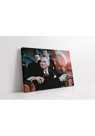 Atatürk Ordu Manevralarını İzlerken Kanvas Tablo-152139
