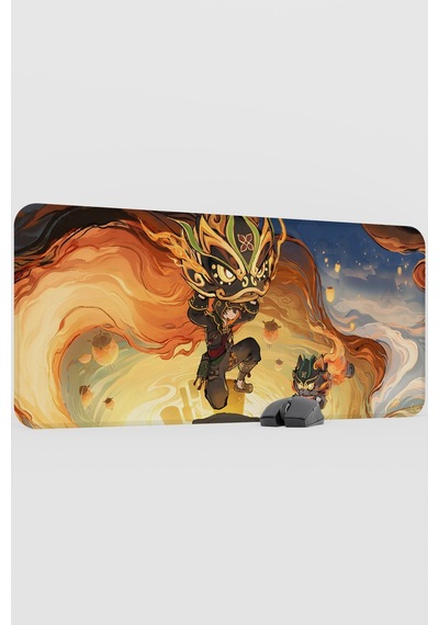 Gaming Genshin Impact Anime Gacha V5 - 90x40 Xxl Gaming Mouse Pad Fare Altlığı