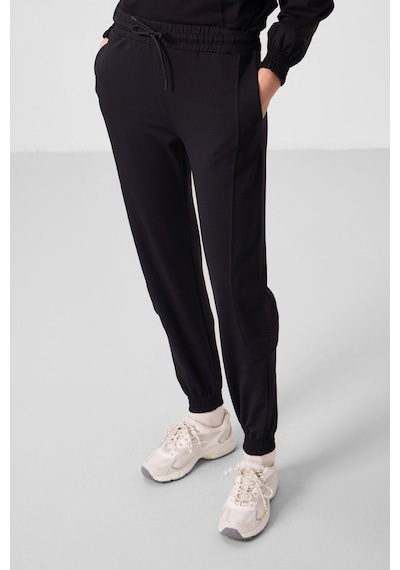 Siyah O Yaka Basic Oversize Kadın Eşofman Tunik Takım - 95347 Siyah