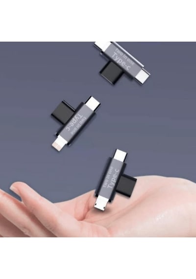 Type C To Lightning/type C Şarj Ve 5gbps Veri Aktarımı İphone Yuva Çevirici Dönüştürücü Otg Adaptör Otgbt İkili Paket