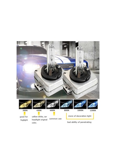 D1S 6000K +%50 Fazla Işık Xenon Ampul (Beyaz Renk) Garantili