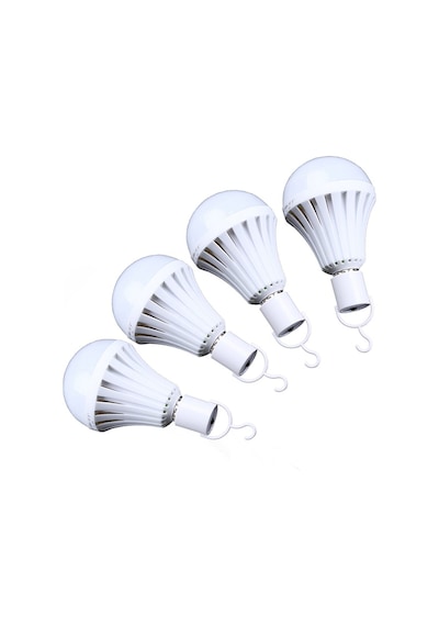4 Adet 9W Led Şarjlı Ampul Seyyar Ampul Elektriksiz 4 Saat Yanar