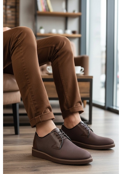 Ayakmod Kahve Bağcıklı Erkek Casual Ayakkabı 232 M Kahverengi