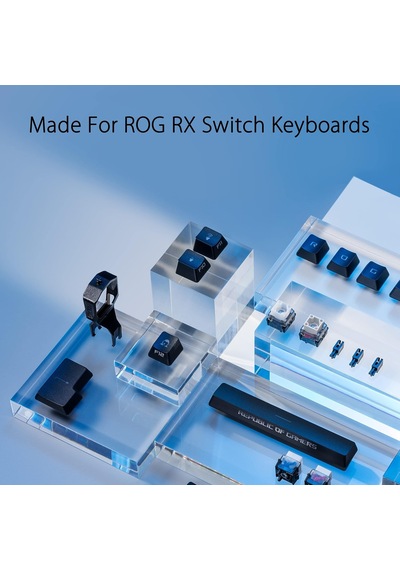 Rog Pbt Çift Kalıplı Tuş Başlığı Seti, Rog Rx Optik Mekanik Anahtarlar İçin, Siyah, 123 Tuş, Tuş Çektirmesi Dahil