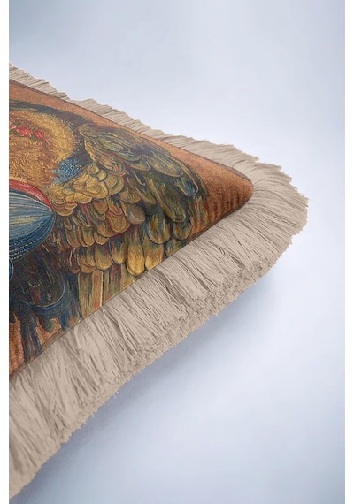 Klasik Sanat Akordlu Lüx Saçaklı Yastık Kılıfı-flüt Çalan Kadın Vintage Bej Püsküllü Kırlent Kılıfı Metalik Okyanus Amber Klasik Sanat Akordlu Lüx Saçaklı Yastık Kılıfı-flüt Çalan Kadın Vintage Bej Püsküllü Kırlent Kılıfı Metalik Okyanus Amber
