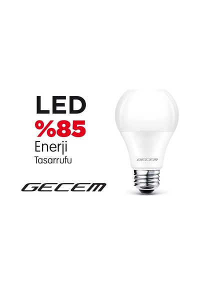 Gecem 9w Led Ampul E27 Duy 3000k Günışığı