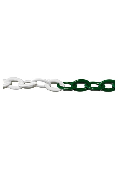 Plastik Zincir 8mm Yeşil-beyaz 25 M-3395
