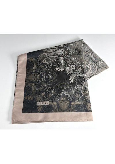 Miray Nevada Büyük Boy Organik Pamuk Eşarp - 120 X 120 - 06453 Vizon