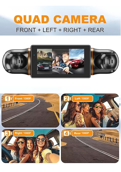 Mb-5900 Yeni Premium 4 Kameralı Full Hd 1080 P Geniş Açı Araç Kayıt Kamerası