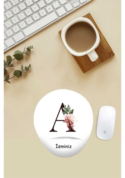 Isme Özel Desenli Bilek Destekli Mouse Pad Mousepad