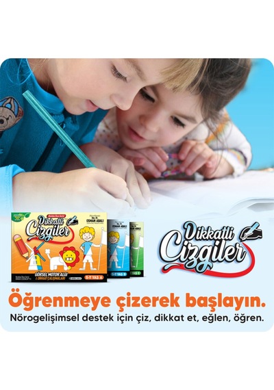 Dikkatli Çizgiler Okuldan Önce Serisi 3 Kitap Set