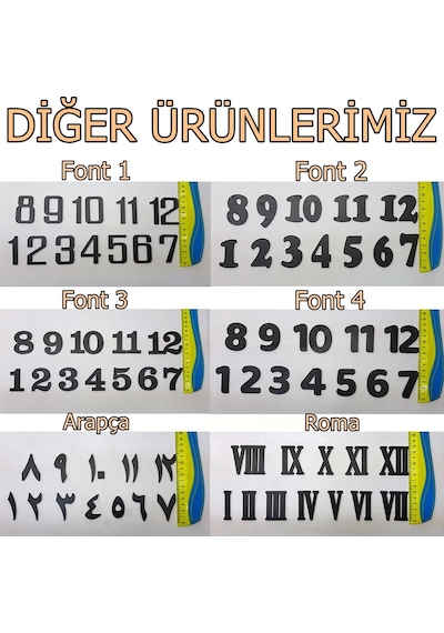 Duvar Saati Ahşap Rakamları Ahşap Saat Rakamı Saat Mekanizması (375214247) Ahşap