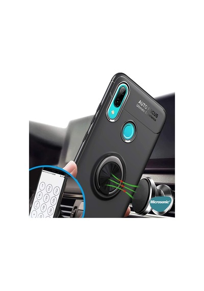 Microsonic Huawei Honor 10 Lite Kılıf Kickstand Ring Holder