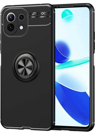 Xiaomi Mi 11 Lite Kılıf Zore Ravel Silikon Kapak Siyah
