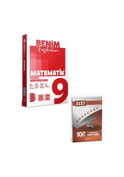 Benimhocam 2027 9. Sınıf Matematik Maarif Model Benim Fasikülüm+ Anla Kazan Paragraf