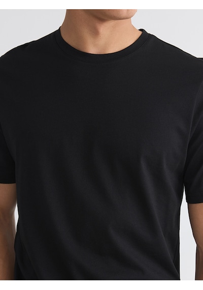 Lcwaıkıkı Classic Siyah Regular Fit Basic Erkek Dry Touch Tişört