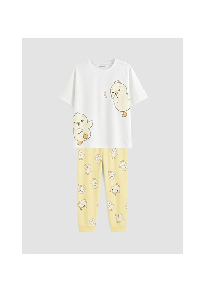 LC Waikiki Alıta Cıty Farkıyla Lcw Young Sarı Penye Baskılı Kısa Kollu Kadın Pijama Takım Sari - 929503776 Sari LC Waikiki Alıta Cıty Farkıyla Lcw Young Sarı Penye Baskılı Kısa Kollu Kadın Pijama Takım Sari - 929503776 Sari