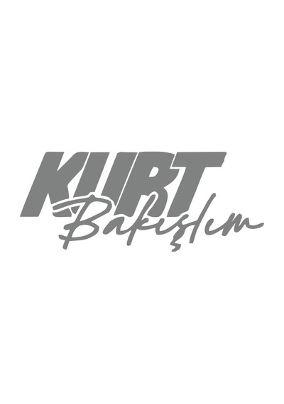 Kurt Bakışlım Araba Sticker 17x17 Cm Gri