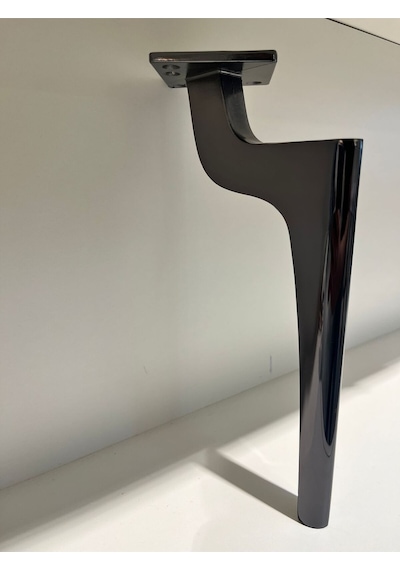 Zarif Metal Ayak 25cm Füme Komidin Koltuk Ünite Şifonyer Dolap Vestiyer Modern Mobilya Ayağı Füme