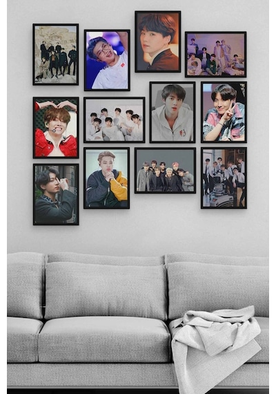 Bts 12 Parça Ahşap Mdf Tablo Zlltb273 Çok Renkli - 670300706 Çok Renkli